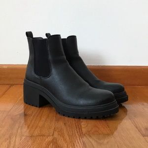 Chunky Black Ankle Boots